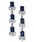 CHARTER CLUB Silver-Tone Crystal & Stone Linear Drop Earrings