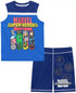 MARVEL Little Boys Hero's Tank Active Set Royal Blue Size 3T