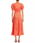 Cinq à Sept Summer Waves Ximena Puff Sleeve Midi Dress Pale Flamingo 4