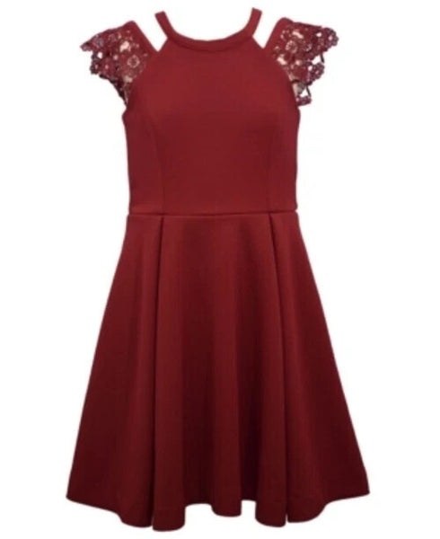 Bobbie Jean Big Girls Sleeveless Knit Skater Dress Size 8