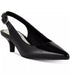 Easy Street Faye Slingback Kitten-Heel Pumps Black Solid Pointed Toe 9M
