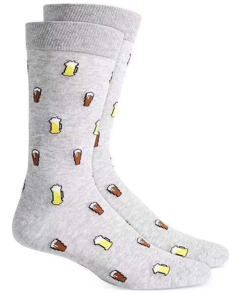 Club Room Men's Beer Crew Socks Gray  Size 10-13