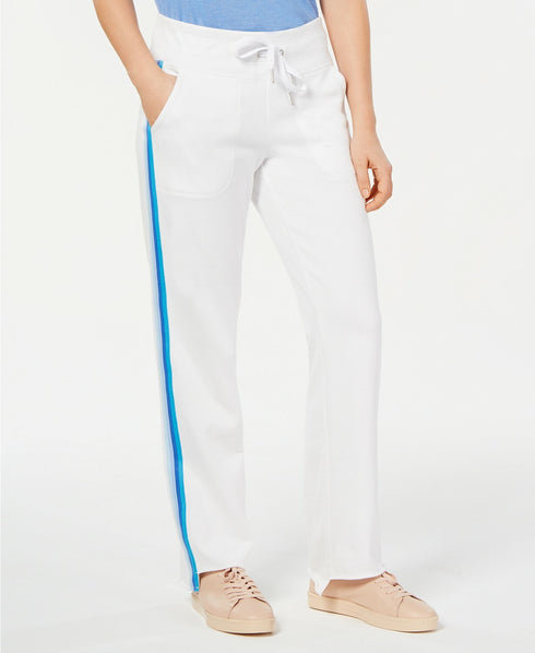 Calvin Klein Performance Varsity-Stripe Step-Hem Sweatpants Size XL