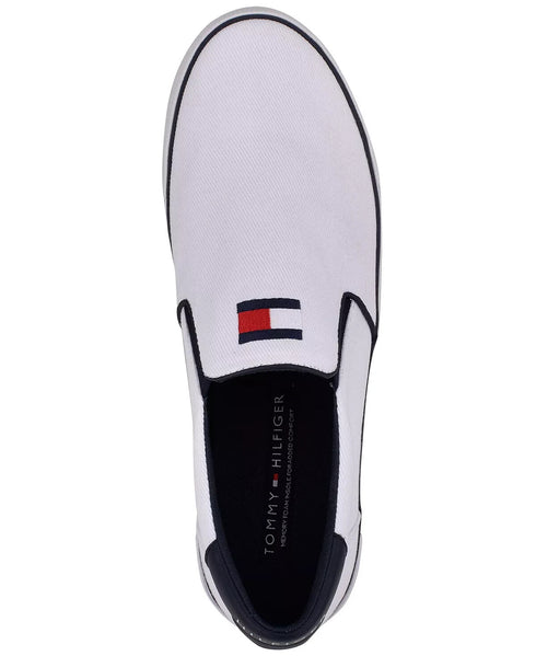 TOMMY HILFIGER Men's Roaklyn Twin Gore Slip-On Sneakers White Size 9.5M