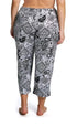 Ellen Tracy Black/White Soft Rayon Capri Pajama Sleep Pants Size 1XL
