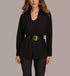 Donna Karan New York Women's Belted Cardigan Black M