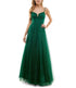 City Studios Juniors' Glitter-Mesh Pleated-Bodice Gown Green 11