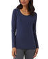 32 Degrees Women's Scoop-Neck Long-Sleeve Top Indigo Iris S