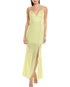 Line & Dot Womens Sequin Maxi Dress Green M