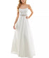 City Studios Juniors' Lace-Inset Formal Gown White Iridescent 7