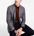 Tommy Hilfiger Men's Modern-Fit Plaid Sport Coat Gray Brown Size 36R