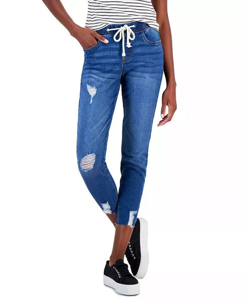 CELEBRITY PINK Juniors’ Pull-On Drawstring Elastic-Waist Jeans Size X-Small