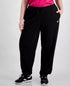 Reebok Plus Size Slim-Fit French Terry Sweatpants Black 2X