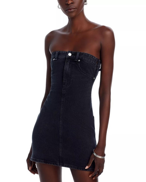 Alexanderwang. T Stretch Denim Tube Dress Gray 4