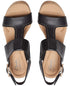 Clarks Giselle Style Wedge Heel Platform Sandals Black Size 8M