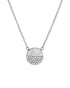AQUA Sterling Silver Pavé Circle Pendant Necklace, 16"