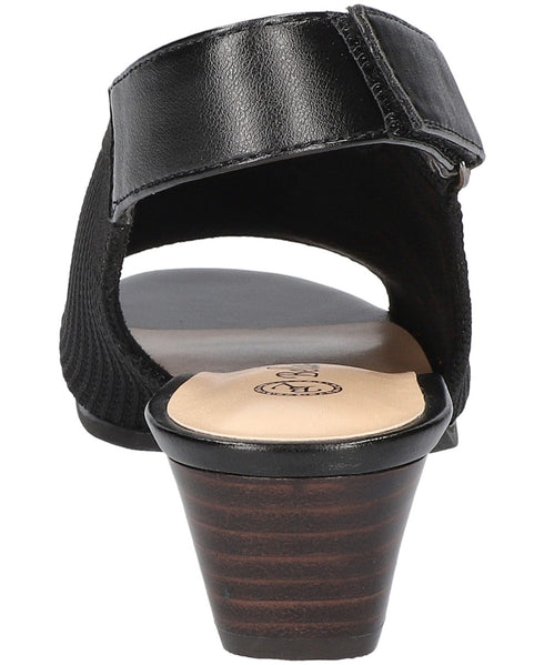 Bella Vita Womens Marin Wedge Black Solid Open Toe Knit 9.5WW