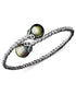 MACY'S Pearl Bracelet Sterling Silver Cultured Tahitian Pearl (9mm) Cuff