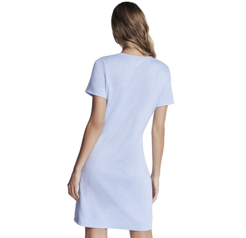 Skechers Women's GO DRI® SWIFT T-Shirt Dress White Lavender XL