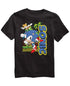 HYBRID Big Boys Sonic the Hedgehog Short Sleeve T-shirt Black Size XL