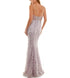 Speechless Juniors' Embroidered V-Neck Illusion Gown Mauve Lavender 5