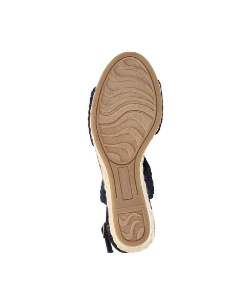 Bella Vita Women's Mariella Espadrille Wedge Sandals Navy Suede Size 8.5M