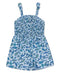 SPEECHLESS Big Girls Paisley Smocked Bodice Sleeveless Romper Blue Size S (7)