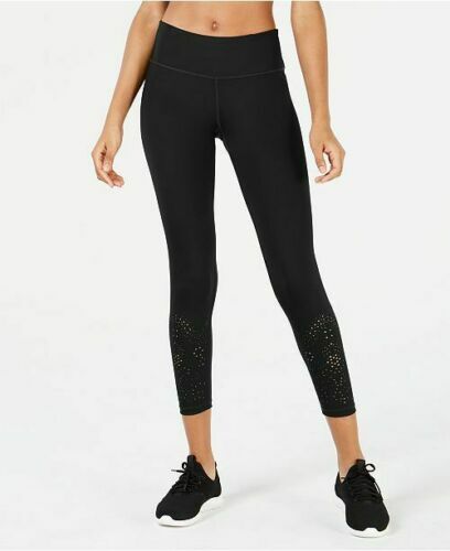 IDEOLOGY Cutout detail ankle Women's Leggings- BLACK- XS