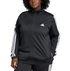 adidas Essentials Tricot Three Stripes Track Jacket Black White 1X