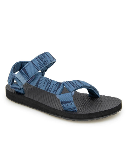 JBU Women's Aruba Casual Flat Sandal Denim Ankle Strap Denim 7M
