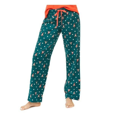JENNI Intimates Pajama Pants Raindeer Dot Flannel- XXL