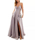 Speechless Juniors' Crochet-Back Illusion-Detail Satin Gown Mauve 3