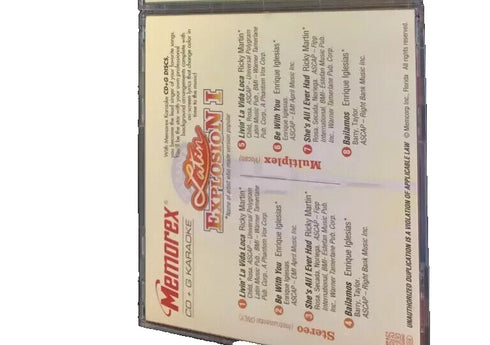 Karaoke LATIN EXPLOSION 1 KARAOKE SONG LYRICS CD+GRAPHICS