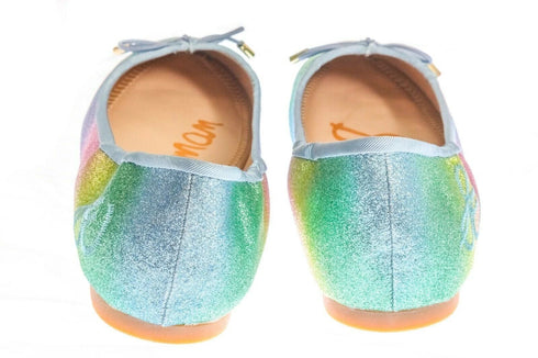 Sam Edelman Rainbow Ombre Felicia Ballet Classic Flat Girl's US Size 12 youth