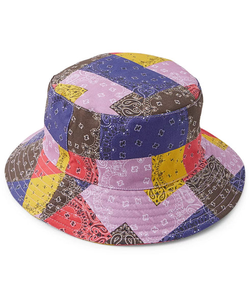 SUN + STONE Men's Paisley Patchwork Bucket Hat 23" CIR ONE SIZE MULTICOLOR