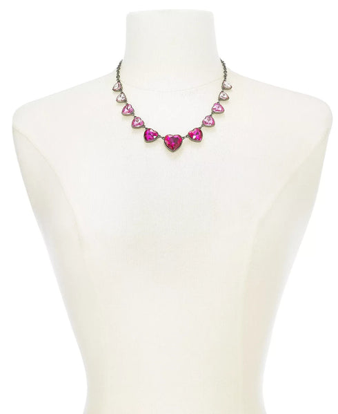 THALIA SODI Gold-Tone Crystal Heart Statement Necklace, 18" + 3" ext