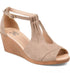 Journee Collection Womens Kedzie Wedge Sandals Solid Ked Taupe 10M