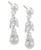 Carolee Earrings, Glass Pearl and Floral Linear Drop Earrings