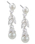 Carolee Earrings, Glass Pearl and Floral Linear Drop Earrings