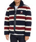 TOMMY HILFIGER Men's Striped Teddy Down Jacket Red/ White/ Blue Size XXL