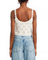 Line & Dot Fontana Crocheted Eyelet Cropped Top Ivory Size L