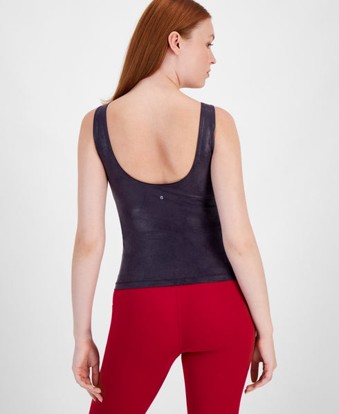 ID Ideology Women's Metallic Tank Top Regal Plum L