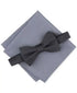 New Alfani Men's Ludlow Textured Bow Tie Black Gray ONE SIZE