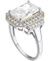 Giani Bernini Cubic Zirconia Halo Ring Size 7 in Sterling Silver & Gold-Plate