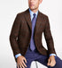 Tommy Hilfiger Men's Modern-Fit All Wool Sport Coats Brown Blue Size 38R