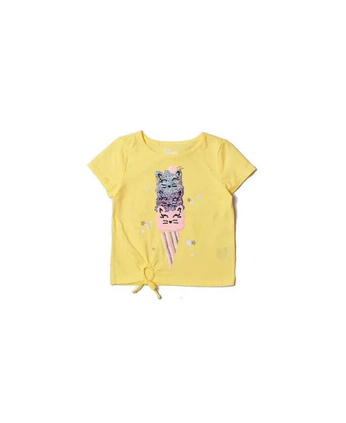 Epic Threads Toddler Girls Short Sleeve Flip Sequin Graphic Tee 4T