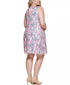 Calvin Klein Plus Size Printed Chiffon Dress Hibiscus Multicolor 22W