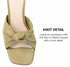 Journee Signature Womens Finlee Square Toe Knotted Slip On Sage 8.5M