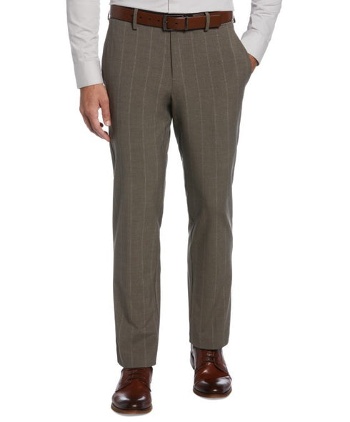 Perry Ellis Portfolio Men's Modern-Fit Resolution Dress Pants Dark Beige 38x32