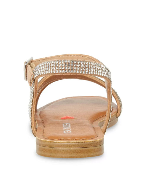 Steve Madden Girls Shoes Georjia Flat Sandal Rhinestone Size 3